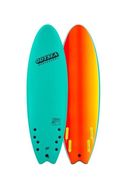 This soft top surfboard is now equipped with catch surf's hi-performance fin system for added drive in steeper waves and even more speed in the tube.