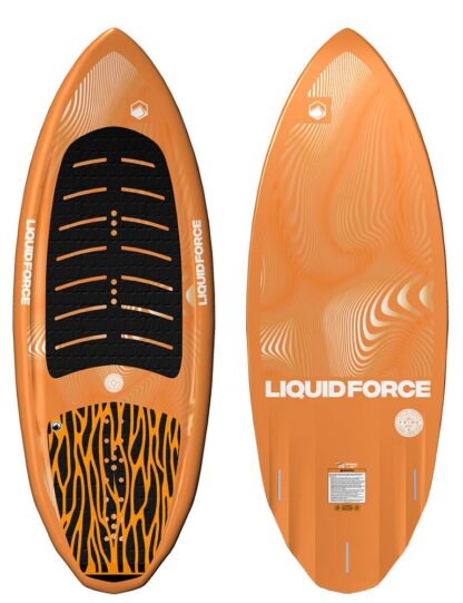 The Primo wakesurf features a wider tail for sharper, more pivotal turns and the crisper channels offer better hold throughout your surf.