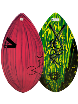 The APEX AVAC represents a radical change to the high performance skimboard design.  Made with multiple layers of Woven E-glass fiberglass