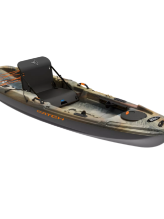 The Catch Classic 100 fishing kayak is ideal for the angler looking for a lightweight, easy-to-store kayak. With a maximum weight capacity of 350 lb.