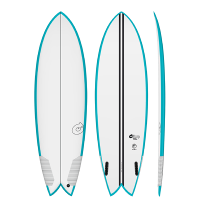 Twin Fish. The twin fin set up is loose enough for tight turns or for drawing long arcs on clean waves. It’s width and volume makes it a great choice.