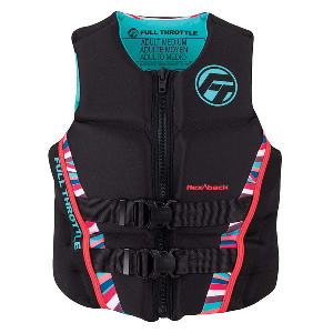 Women's Rapid-Dry Flex-Back Life Jacket. Lightweight Rapid-Dry fabric in vibrant designs provides a four-way stretch with a soft feel and dries quickly.
