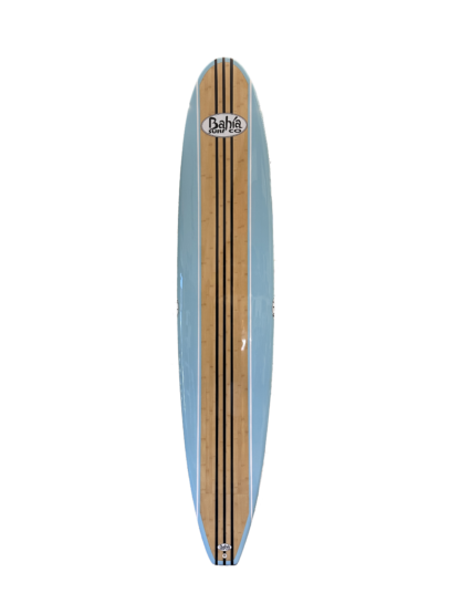 Made with real bamboo deck and bottom. Not only is this bamboo surfboard a piece of art, but it rides great in the surf as well. Fins are included.