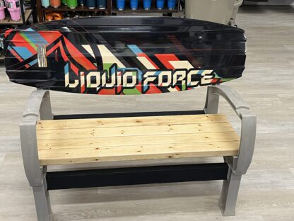 Custom built wakeboard bench. Liquid Force wakeboard bench.