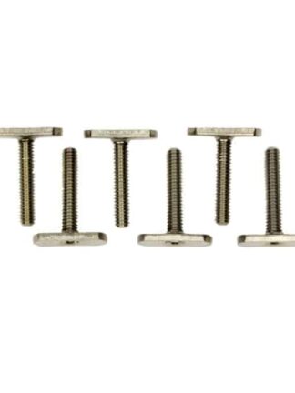 Six stainless steel Yakattack MightyBolts with 1/2" wide head. Compatible with YakAttack MightyMount’s, GearTrac, and most other kayak track systems.