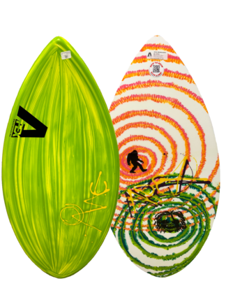 The APEX AVAC represents a radical change to the high performance skimboard design.  Made with multiple layers of Woven E-glass fiberglass.