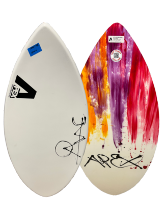 The APEX AVAC represents a radical change to the high performance skimboard design.  Made with multiple layers of Woven E-glass fiberglass.