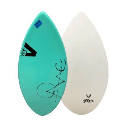 The APEX AVAC represents a radical change to the high performance skimboard design.  Made with multiple layers of Woven E-glass fiberglass.